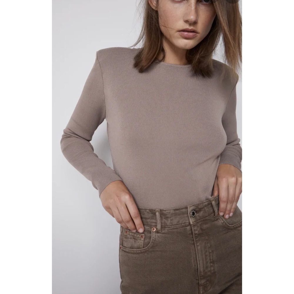 NWT Zara Sweater with Shoulder Pads